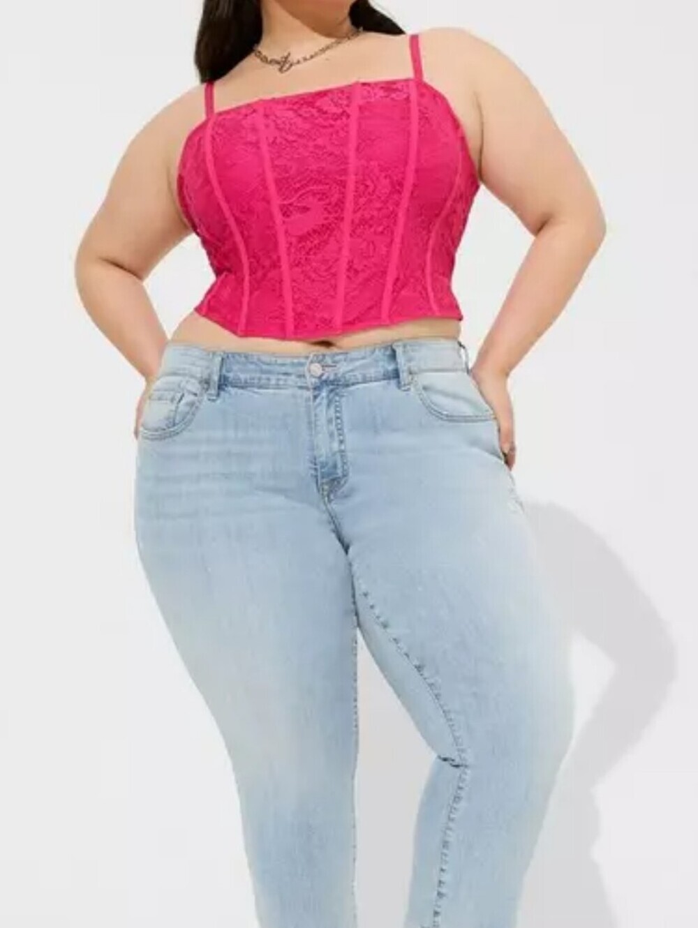 NWOT TORRID 2X Lace Corset Crop Top